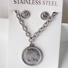 Stainless steel jewelry Earrings necklaces  set Wholesale