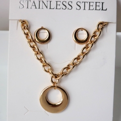 Stainless steel jewelry Earrings necklaces  set Wholesale