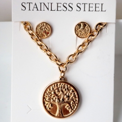 Stainless steel jewelry Earrings necklaces  set Wholesale
