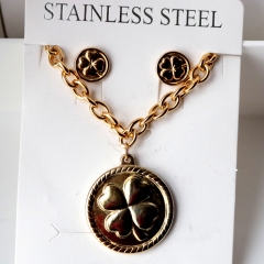 Stainless steel jewelry Earrings necklaces  set Wholesale