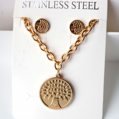 Stainless steel jewelry Earrings necklaces  set Wholesale