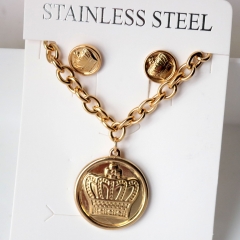 Stainless steel jewelry Earrings necklaces  set Wholesale