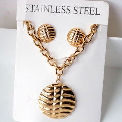 Stainless steel jewelry Earrings necklaces  set Wholesale