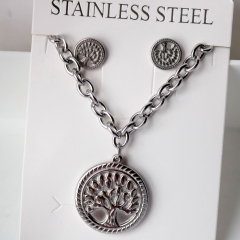 Stainless steel jewelry Earrings necklaces  set Wholesale