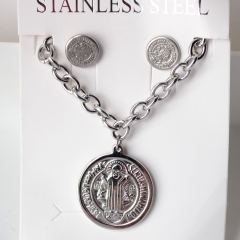 Stainless steel jewelry Earrings necklaces  set Wholesale