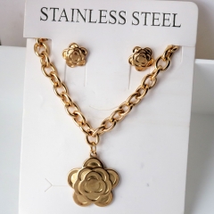 Stainless steel jewelry Earrings necklaces  set Wholesale