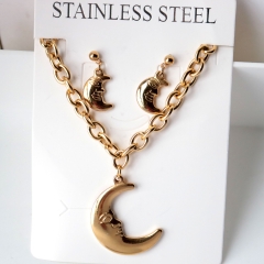 Stainless steel jewelry Earrings necklaces  set Wholesale
