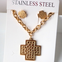 Stainless steel jewelry Earrings necklaces  set Wholesale