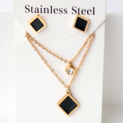 Stainless steel jewelry Earrings necklaces  set Wholesale