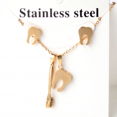 Stainless steel jewelry Earrings necklaces  set Wholesale