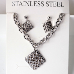 Stainless steel jewelry Earrings necklaces  set Wholesale