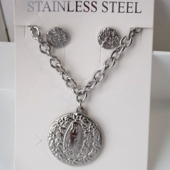 Stainless steel jewelry Earrings necklaces  set Wholesale