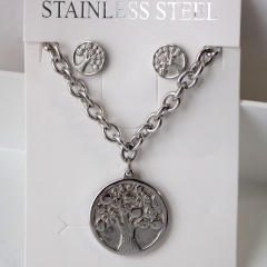 Stainless steel jewelry Earrings necklaces  set Wholesale