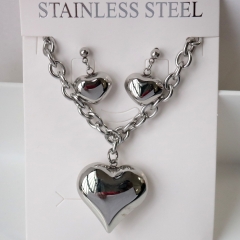 Stainless steel jewelry Earrings necklaces  set Wholesale