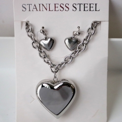 Stainless steel jewelry Earrings necklaces  set Wholesale