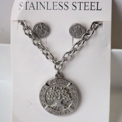 Stainless steel jewelry Earrings necklaces  set Wholesale