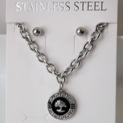 Stainless steel jewelry Earrings necklaces  set Wholesale
