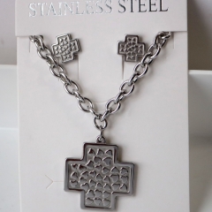 Stainless steel jewelry Earrings necklaces  set Wholesale