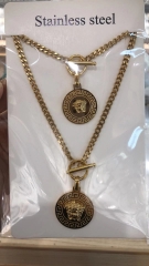 Stainless steel jewelry Necklace Bracelet Set Wholesale