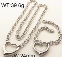 Stainless steel jewelry Necklace Bracelet Set Wholesale