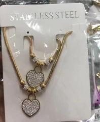 Stainless steel jewelry Necklace Bracelet Set Wholesale
