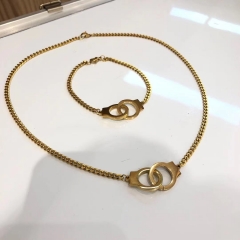 Stainless steel jewelry Necklace Bracelet Set Wholesale