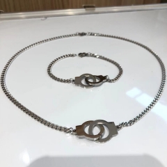 Stainless steel jewelry Necklace Bracelet Set Wholesale