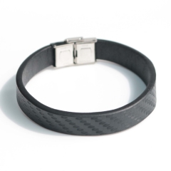 Stainless steel jewelry bangle Leather bracelet Wholesale