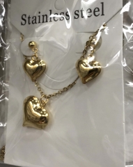 Stainless steel jewelry Necklace Earrings set Wholesale