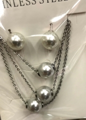 Stainless steel jewelry Necklace Earrings set Wholesale