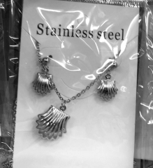 Stainless steel jewelry Necklace Earrings set Wholesale