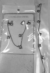 Stainless steel jewelry Necklace Bracelet Ring Earrings Wholesale