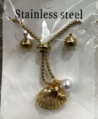 Stainless steel jewelry Necklace Earrings set Wholesale