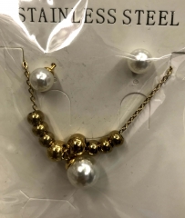 Stainless steel jewelry Necklace Earrings set Wholesale
