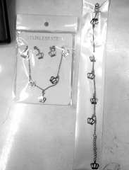 Stainless steel jewelry Necklace Bracelet Ring Earrings Wholesale