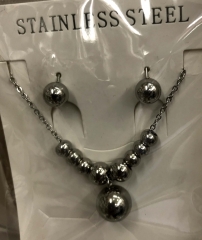 Stainless steel jewelry Necklace Earrings set Wholesale