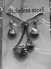 Stainless steel jewelry Necklace Earrings set Wholesale