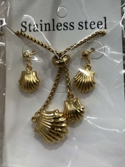 Stainless steel jewelry Necklace Earrings set Wholesale