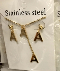 Stainless steel jewelry Necklace Earrings set Wholesale
