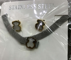 Stainless steel jewelry Necklace Earrings set Wholesale