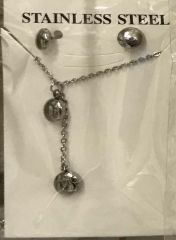 Stainless steel jewelry Necklace Earrings set Wholesale