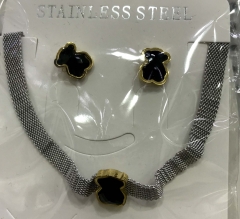 Stainless steel jewelry Necklace Earrings set Wholesale