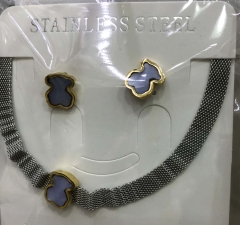 Stainless steel jewelry Necklace Earrings set Wholesale
