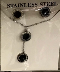 Stainless steel jewelry Necklace Earrings set Wholesale