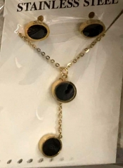 Stainless steel jewelry Necklace Earrings set Wholesale