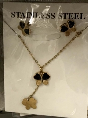 Stainless steel jewelry Necklace Earrings set Wholesale