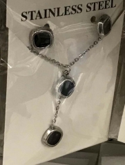 Stainless steel jewelry Necklace Earrings set Wholesale