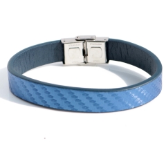 Stainless steel jewelry bangle Leather bracelet Wholesale