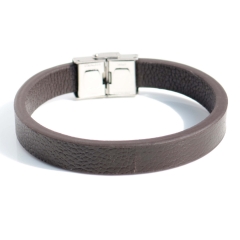 Stainless steel jewelry bangle Leather bracelet Wholesale