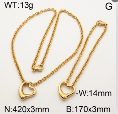 Stainless steel jewelry Necklace Bracelet Set Wholesale